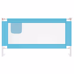 vidaXL Toddler Safety Bed Rail Blue 160x25 cm Fabric Baby Cot Bed Protection