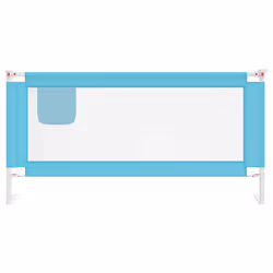 vidaXL Toddler Safety Bed Rail Blue 180x25 cm Fabric Baby Cot Bed Protection