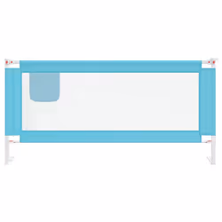 vidaXL Toddler Safety Bed Rail Blue 190x25 cm Fabric Baby Cot Bed Protection