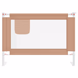 vidaXL Toddler Safety Bed Rail Taupe 90x25 cm Fabric Baby Cot Bed Protection