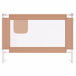vidaXL Toddler Safety Bed Rail Taupe 100x25 cm Fabric Baby Cot Bed Protection