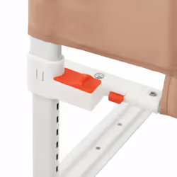 vidaXL Toddler Safety Bed Rail Taupe 100x25 cm Fabric Baby Cot Bed Protection - Additional view 6