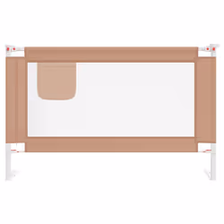 vidaXL Toddler Safety Bed Rail Taupe 120x25 cm Fabric Baby Cot Bed Protection