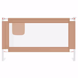 vidaXL Toddler Safety Bed Rail Taupe 140x25 cm Fabric Baby Cot Bed Protection