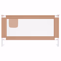 vidaXL Toddler Safety Bed Rail Taupe 160x25 cm Fabric Baby Cot Bed Protection