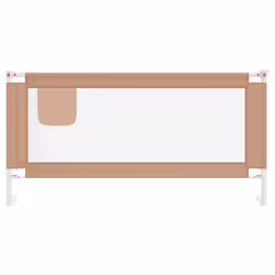 vidaXL Toddler Safety Bed Rail Taupe 180x25 cm Fabric Baby Cot Bed Protection