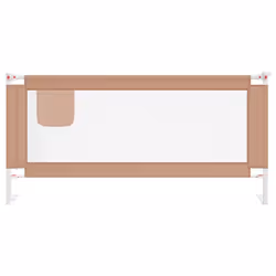 vidaXL Toddler Safety Bed Rail Taupe 190x25 cm Fabric Baby Cot Bed Protection