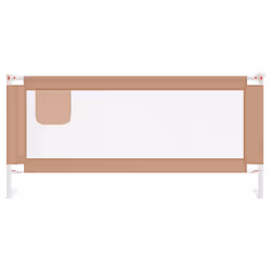 vidaXL Toddler Safety Bed Rail Taupe 200x25 cm Fabric Baby Cot Bed Protection