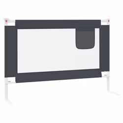 vidaXL Toddler Safety Bed Rail Dark Grey 100x25 cm Fabric Baby Cot Protection