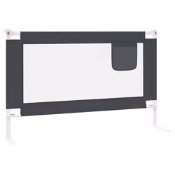 vidaXL Toddler Safety Bed Rail Dark Grey 120x25 cm Fabric Baby Cot Protection