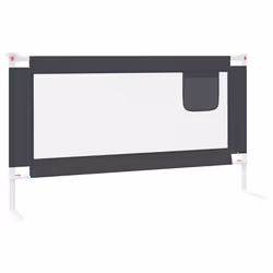 vidaXL Toddler Safety Bed Rail Dark Grey 150x25 cm Fabric Baby Cot Protection