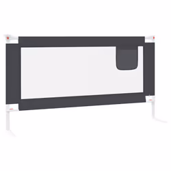 vidaXL Toddler Safety Bed Rail Dark Grey 160x25 cm Fabric Baby Cot Protection