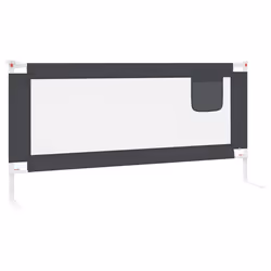vidaXL Toddler Safety Bed Rail Dark Grey 190x25 cm Fabric Baby Cot Protection