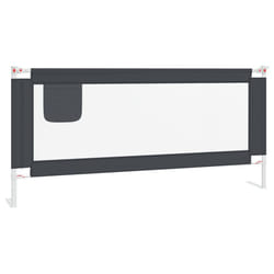 vidaXL Toddler Safety Bed Rail Dark Grey 200x25 cm Fabric Baby Cot Protection