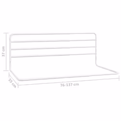vidaXL Toddler Safety Bed Rail White (76-137)x55 cm Iron Baby Cot Protection - Additional view 3