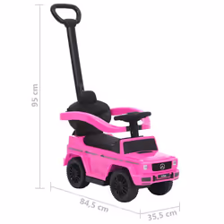 vidaXL Push Walk Car Mercedes-Benz G63 Kids Pedal Riding Vehicle Multi Colors - pink - Additional view 7