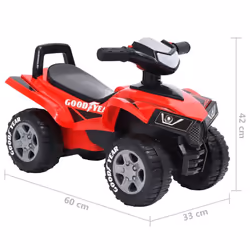 vidaXL Children's Ride-on Quad Good Year Red for Baby kids Vehicles Car Toy - Additional view 6