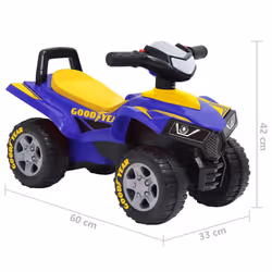 vidaXL Children's Ride-on Quad Good Year Blue for Baby kids Vehicles Car Toy - Additional view 3