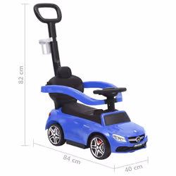 vidaXL Push Walk Car Mercedes-Benz C63 Blue Ride-on Baby Children Car Toy - Additional view 8