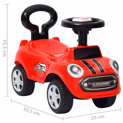 vidaXL Step Car Kids Children Toddler Push Walk Learn Ride on Car Blue/Red - red
