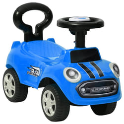 vidaXL Step Car Kids Children Toddler Push Walk Learn Ride on Car Blue/Red - blue