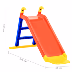 vidaXL Slide for Kids 141 cm PP Game Outdoor Activity Nursery Play Equipment