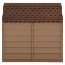 vidaXL Dog House Brown PP Animal Shelter Pet Supply 71x71.5x68 cm/86x84x82 cm - 71 x 71.5 x 68 cm