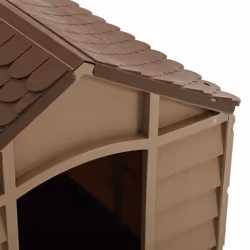 vidaXL Dog House Brown PP Animal Shelter Pet Supply 71x71.5x68 cm/86x84x82 cm - 71 x 71.5 x 68 cm - Additional view 5