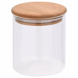 vidaXL 6x Storage Glass Jars with Bamboo Lid 600 ml Storage Bottle Furniture