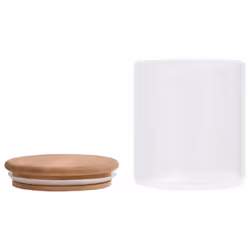 vidaXL 6x Storage Glass Jars with Bamboo Lid 600 ml Storage Bottle Furniture
