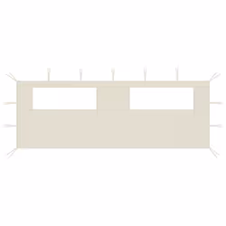 vidaXL Gazebo Sidewall with Windows Cream Party Tent Outdoor Canopy Wall Patio