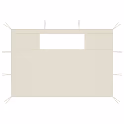 vidaXL 2x Gazebo Sidewalls with Windows Cream Party Tent Outdoor Canopy Wall - Additional view 3