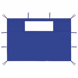 vidaXL 2x Gazebo Sidewalls with Windows Blue Party Tent Outdoor Canopy Wall - Additional view 2