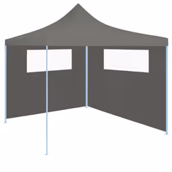 vidaXL 2x Gazebo Sidewalls with Windows Anthracite Party Tent Canopy Wall