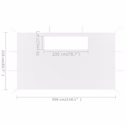 vidaXL 2x Gazebo Sidewalls with Windows White Party Tent Outdoor Canopy Wall - Additional view 5