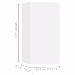 vidaXL TV Cabinet White Engineered Wood Wall Mounted Cabinet Stand Furniture - Additional view 4