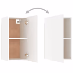 vidaXL TV Cabinet White Engineered Wood Wall Mounted Cabinet Stand Furniture - Additional view 6
