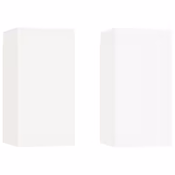 vidaXL 2x TV Cabinets White Engineered Wood Wall Mounted Cabinet Stand Indoor