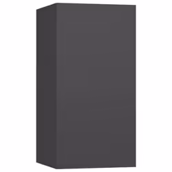 vidaXL 2x TV Cabinets Grey Engineered Wood Wall Mounted Cabinets Stand Indoor
