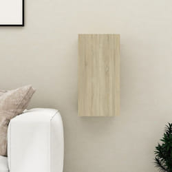 vidaXL TV Cabinet Sonoma Oak Engineered Wood Wall Mounted Stand Furniture