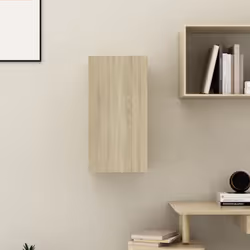 vidaXL TV Cabinet Sonoma Oak Engineered Wood Wall Mounted Stand Furniture - Additional view 10