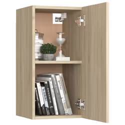 vidaXL TV Cabinet Sonoma Oak Engineered Wood Wall Mounted Stand Furniture - Additional view 8