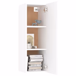 vidaXL TV Cabinet White Engineered Wood Wall Mounted Cabinet Stand Furniture - Additional view 8