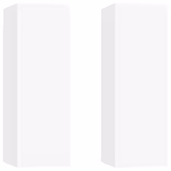 vidaXL 2x TV Cabinets White Engineered Wood Wall Mounted Cabinet Stand Indoor