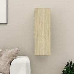 vidaXL TV Cabinet Sonoma Oak Engineered Wood Wall Mounted Stand Furniture