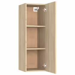 vidaXL TV Cabinet Sonoma Oak Engineered Wood Wall Mounted Stand Furniture - Additional view 5