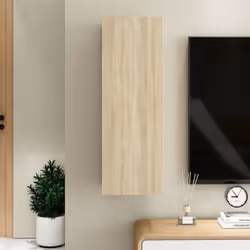 vidaXL TV Cabinet Sonoma Oak Engineered Wood Wall Mounted Stand Furniture - Additional view 9
