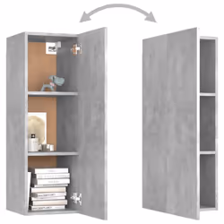 vidaXL TV Cabinet Concrete Grey Engineered Wood Wall Mounted Stand Furniture - Additional view 6