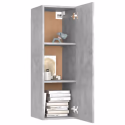 vidaXL TV Cabinet Concrete Grey Engineered Wood Wall Mounted Stand Furniture - Additional view 8
