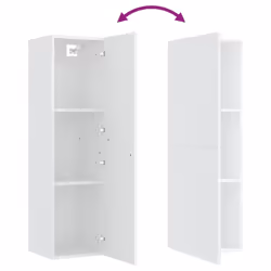 vidaXL TV Cabinet White Engineered Wood Wall Mounted Cabinet Stand Furniture - Additional view 6